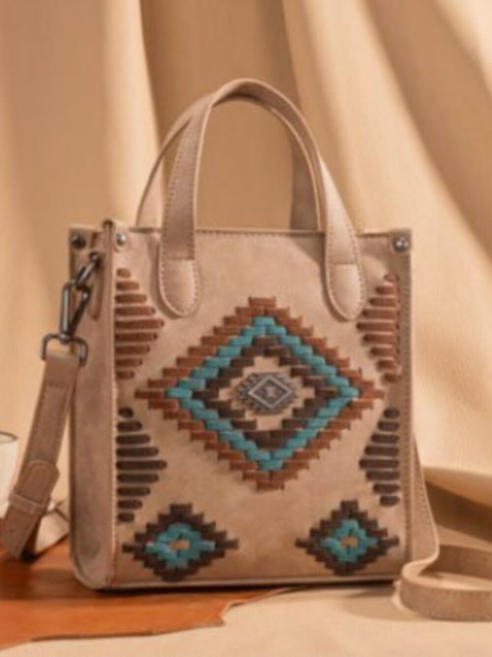 Montana West Aztec Collection Crossbody Tan NWT